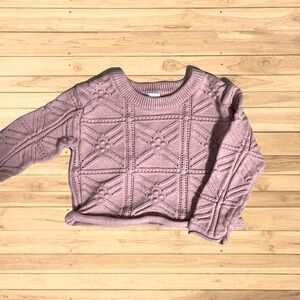 purple-ish knitted sweater for baby girl!